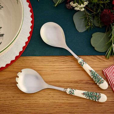 Christmas Tree Set of 2 Salad Servers